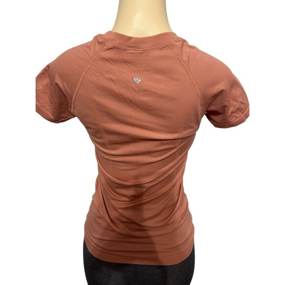 Lululemon Top Women's Ancient Copper Run Swiftly Tech Short Sleeve Shirt Size 6 - Picture 7 of 9